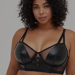 Unlined long-line underwire bralette